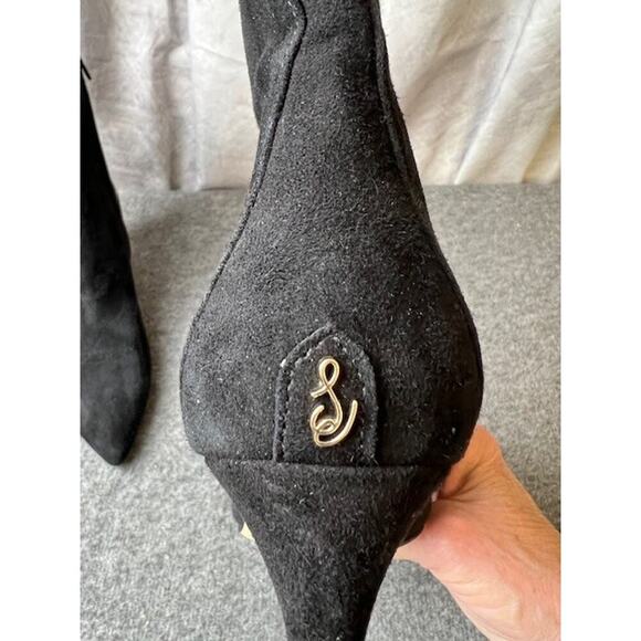 Sam Edelman Womens US 6 Usha Black Suede Ankle Bootie Black, Style # 17311L2003 - Picture 6 of 10